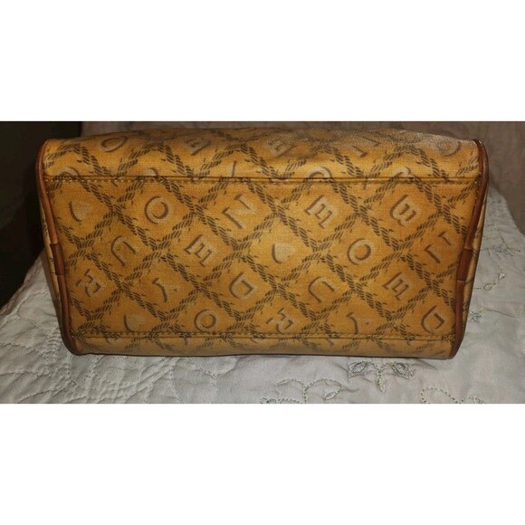 Dooney and Bourke Small Dome Canvas and Leather Signature Ivory Lara Handbag - Picture 6 of 10